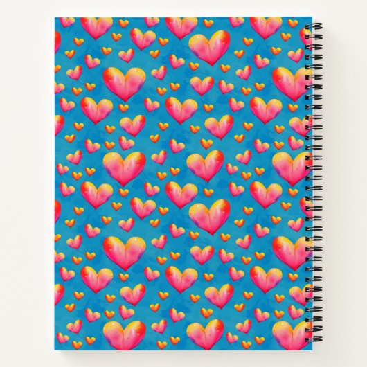 SpiralNotebook mit mehrfarbiger Wasserfarbe Notizblock (Rückseite)