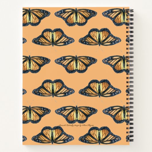 SpiralNotebook mit Monarch-Schmetterling-Design Notizblock (Rückseite)