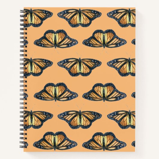 SpiralNotebook mit Monarch-Schmetterling-Design Notizblock (Vorderseite)