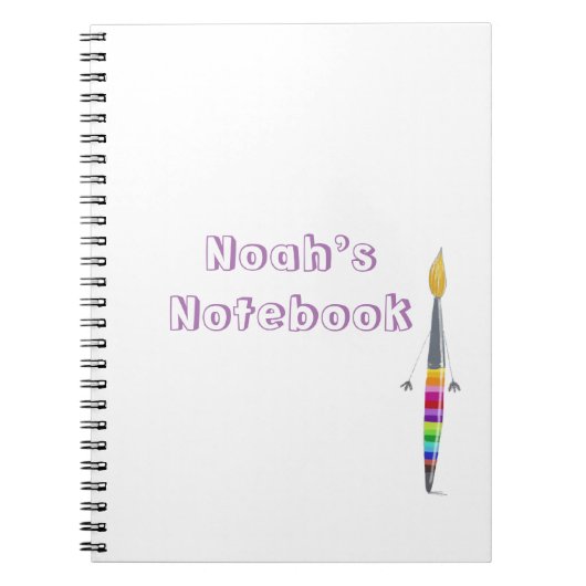 SpiralNotebook mit Polster-Pinsel Notizblock (Vorderseite)