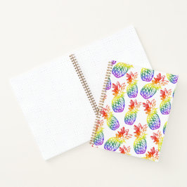 SpiralNotebook mit Regenbogenananas Notizblock