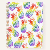 SpiralNotebook mit Regenbogenananas Notizblock (Vorderseite)