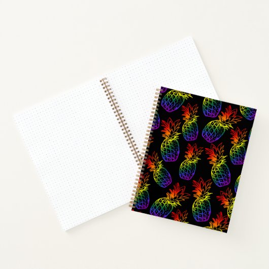 SpiralNotebook mit Regenbogenananas Notizblock (Innenseite)