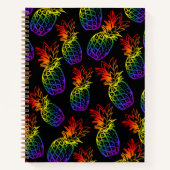 SpiralNotebook mit Regenbogenananas Notizblock (Vorderseite)