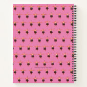 SpiralNotebook mit rosa Fuchsia Design Notizblock (Rückseite)