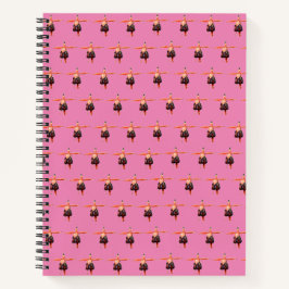 SpiralNotebook mit rosa Fuchsia Design Notizblock