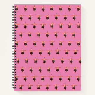 SpiralNotebook mit rosa Fuchsia Design Notizblock