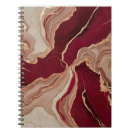 SpiralNotebook mit rotem Marmor Notizblock