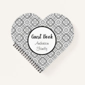 SpiralNotebook mit Schwarz-weißer Geometrie Notizblock (Vorderseite)