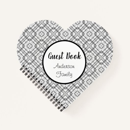 SpiralNotebook mit Schwarz-weißer Geometrie Notizblock (Vorderseite)