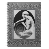 Spiralnotebook mit Vintager Tänzerin Notizblock (Vorderseite)