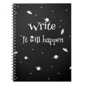 SpiralNotebook mit Weltraummuster Notizblock (Vorderseite)