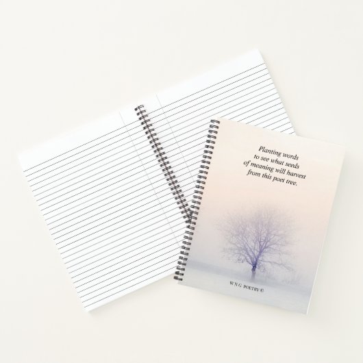 SpiralNotebook mit Winterbaum Landschaftsdesign Notizblock (Innenseite)