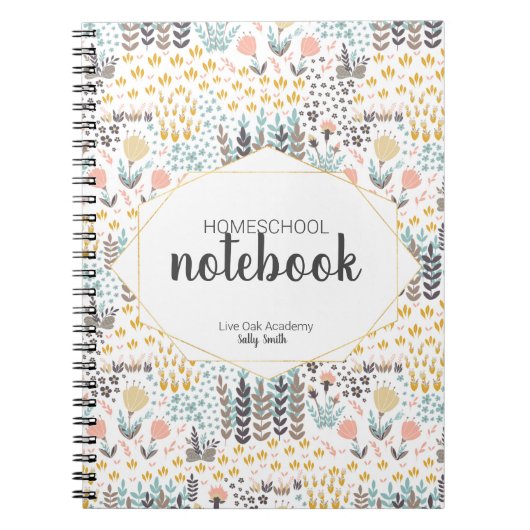 SpiralNotebook | Moderne Florals Notizblock (Vorderseite)