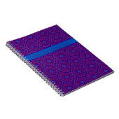 SpiralNotebook oder Journal: Lila, blaues Muster Notizblock (Rechte Seite)