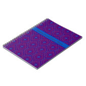 SpiralNotebook oder Journal: Lila, blaues Muster Notizblock (Linke Seite)