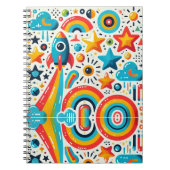 SpiralNotebook "Rocket Rainbow" Notizblock (Vorderseite)