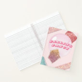 SpiralNotebook - rosa Glitzer Notebook Notizblock (Innenseite)