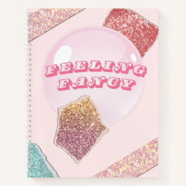SpiralNotebook - rosa Glitzer Notebook Notizblock