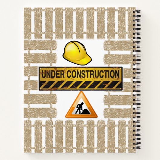 SpiralNotebook unter Konstruktion Notizblock (Rückseite)