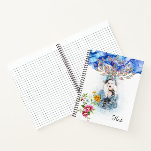 SpiralNotebook Viktorianische Frau Notizblock (Innenseite)