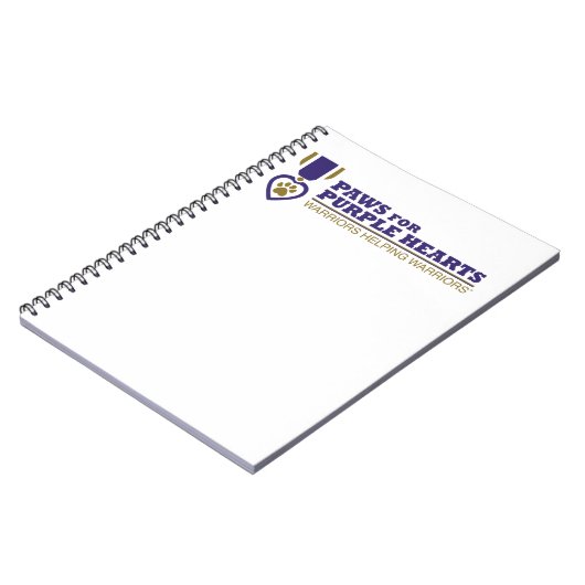 Spiralnotebook - Weiß-Farbe-Logo Notizblock (Linke Seite)