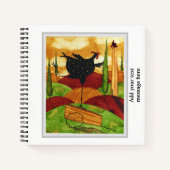 SpiralNotebook - Whimsical Toskana Rooster Pose Notizblock (Vorderseite)