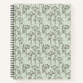 Spiralnotenbuch mit Blumenmuster Notizblock