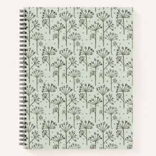 Spiralnotenbuch mit Blumenmuster Notizblock