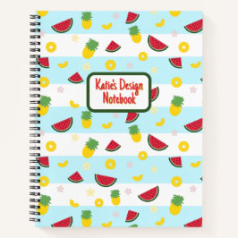 Spiralnotizblock | Ananas Watermelon Pattern Notizblock