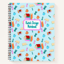 Spiralnotizblock | Gemütliche Buchliebhaber in Blu Notizblock