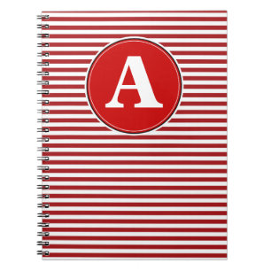 Spiralnotizbuch, individuelles Monogramm-Muster Notizblock