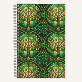 Spiralnotizbuch mit einem lebendigen Design  Notizblock