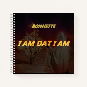 Spiralnotizbuch mit I AM Dat I Am Titel Notizblock
