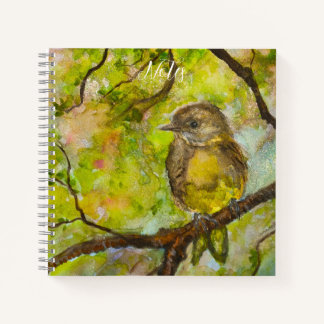 Spiralnotizbuch - Sweetie Bird Aquarell Notizblock