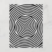 Spiraloptische Illusion Schwarz-weiße Kreislaufdre Postkarte (Vorderseite)