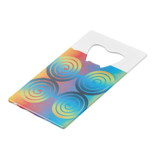 SPIRALPATTER GELDBEUTEL FLASCHENÖFFNER (Rückseite Schrägansicht)