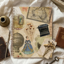 Spiralplaner für Vintage Zeitschriftenaufkleber Planer