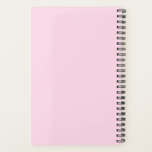 Spiralplaner mit Blume auf rosa Hintergrund Planer (Rückseite)