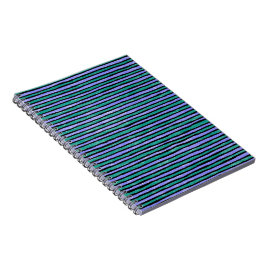 Spiralplatte, gestrichene Streifen, Aquamarin und Notizblock