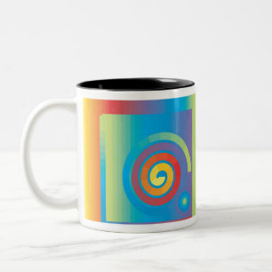 SPIRALPLATZ ZWEIFARBIGE TASSE