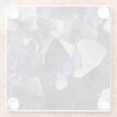 Spiralquarz Heilung ganzheitlich lila Amethyste Glasuntersetzer (Rückseite)