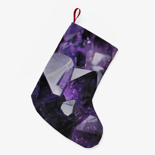 Spiralquarz Heilung ganzheitlich lila Amethyste Kleiner Weihnachtsstrumpf (Vorderansicht (hängend))