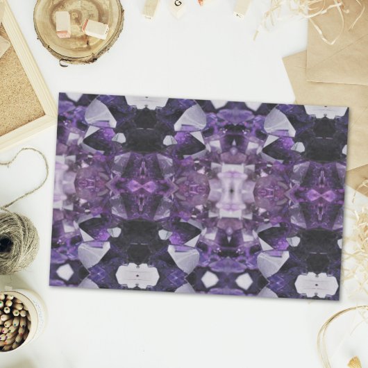 Spiralquarz Heilung ganzheitlich lila Amethyste Seidenpapier