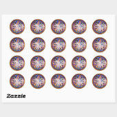 Spiralrad der Energie Mandala Sticker (Blatt)