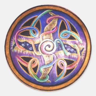 Spiralrad der Energie Mandala Sticker