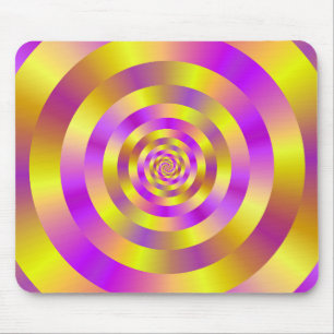 Spiralreife Gelb und Rosa Mousepad