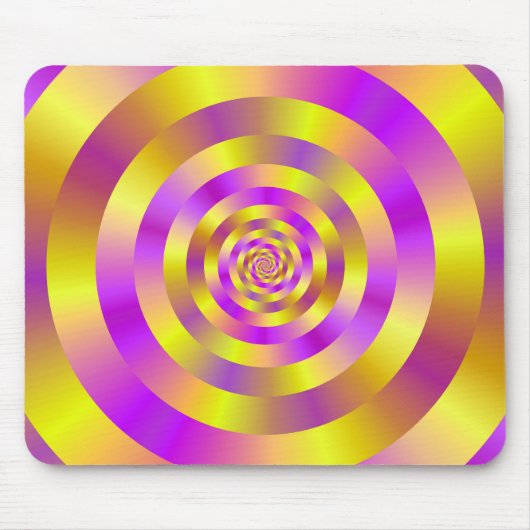 Spiralreife Gelb und Rosa Mousepad (Vorne)