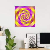 Spiralreife Gelb und Rosa Poster (Heimbüro)