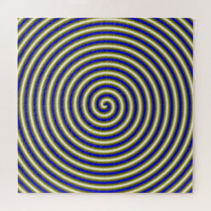 Spiralrohr in Gold und Blau Puzzle